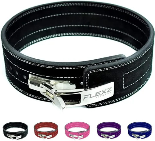 Miniatura 9 de Flexz Fitness Lever Weight Lifting Belt Leather - 10MM 13MM Powerlifting Gym Belts for Men & Women - Lower Back Support for Weightlifting Deadlifts