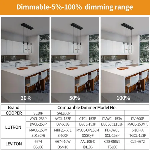 Miniatura 5 de Iluminación moderna para isla de cocina, lámpara colgante negra, regulable, con acabado negro, mini luces colgantes de cristal para comedor, sala