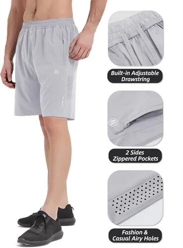 Miniatura 3 de HIFEOS Pantalones cortos deportivos para hombre, pantalones cortos de entrenamiento para correr, tenis, gimnasio, 5, 7, 9 pulgadas, cómodos