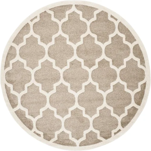 Miniatura 31 de SAFAVIEH Amherst Collection AMT420E - Alfombra para pasillo, 2 pies 3 pulgadas x 7 pies, beige y gris claro, diseño de enrejado marroquí,