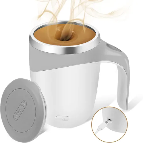 Taza autoagitadora, taza de café magnética automática recargable, taza de café autoagitable, taza giratoria de viaje para oficina en casa, para