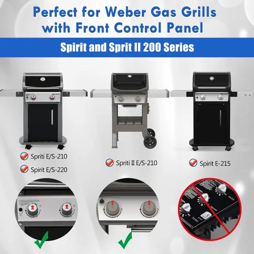 Miniatura 3 de Spirit E210 Parts 7635 Barras aromatizantes 69785 Piezas de repuesto para Weber Spirit y Spirit II Serie 200 E-210 S-210 II E-210 E-215 E-220 S-220