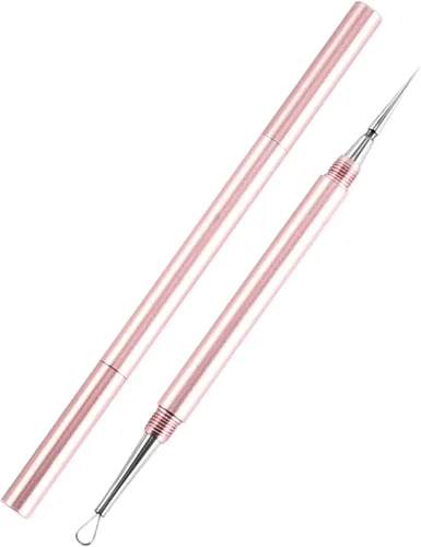 Miniatura 9 de Aguja profesional 2 en 1 para eliminar acné de acero inoxidable, herramienta de eliminación de puntos blancos y puntos negros, herramienta