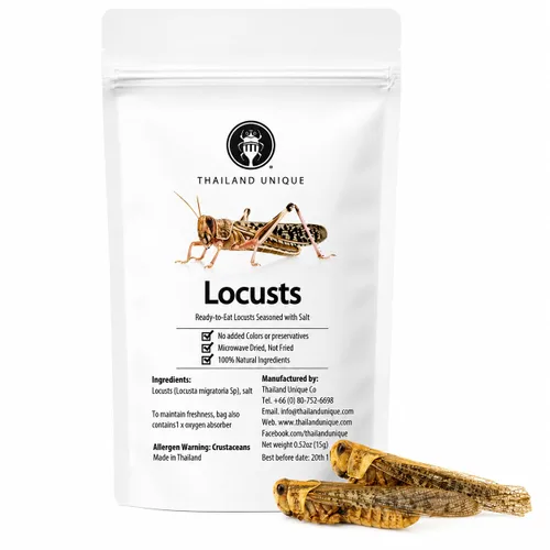 Miniatura 8 de Thailand Unique Grillos sazonados para barbacoa – Bolsa de 0.53 oz de insectos comestibles deshidratados para humanos, insectos nutritivos