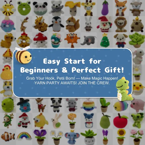 Miniatura 7 de MINGOMINGO Kit de ganchillo para principiantes y niños, 6 animales amigurumi, juego de regalo de manualidades para el día de la madre, tutoriales