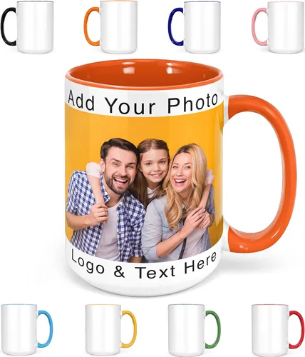 Miniatura 10 de Taza personalizada con texto en inglés "I Love You", regalos personalizados para parejas, regalos románticos con fotos para el día de San Valentín