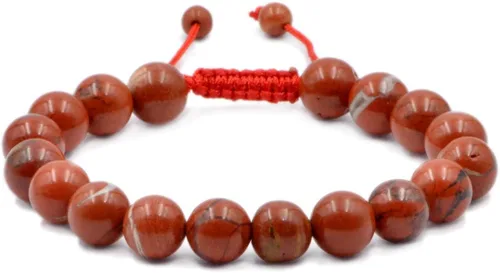 Miniatura 10 de AD Beads - Pulseras de gemas naturales de 0.39 pulgadas, cristales de sanación, macramé ajustable de 7 a 9 pulgadas