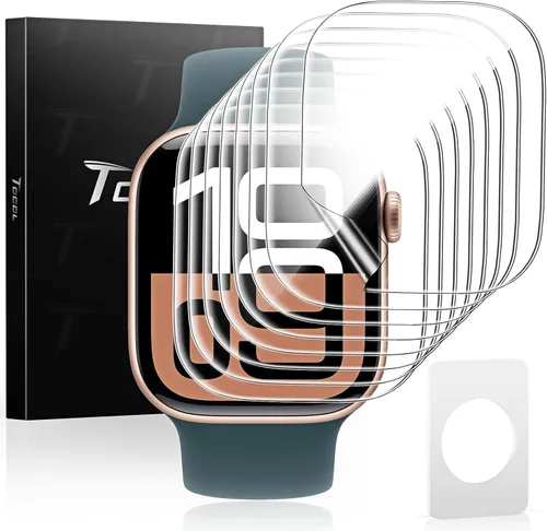 Miniatura 11 de TOCOL Paquete de 6 protectores de pantalla para Apple Watch 44mm SE (2.ª generación) Series 6 Series 5 Series 4, película flexible transparente HD