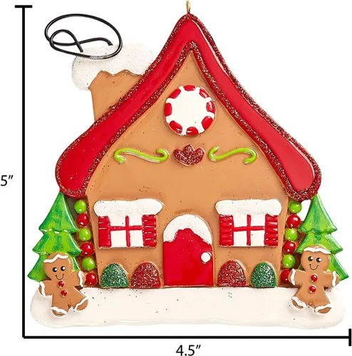 Miniatura 2 de Adorno 3D personalizado para la primera Navidad en el nuevo hogar 2025 Corona de casa de jengibre nuestro primer adorno para el hogar 2025 adornos
