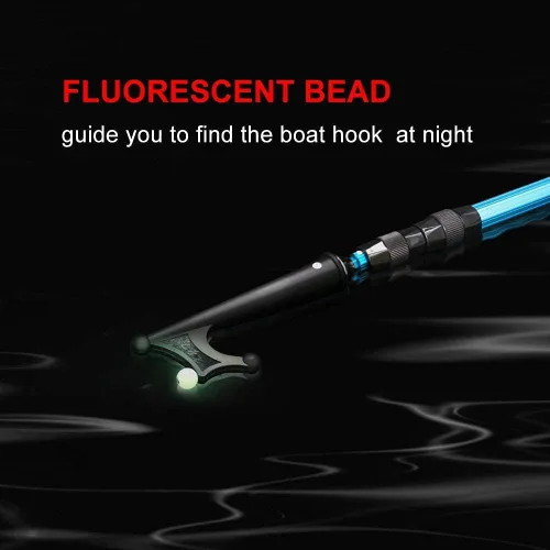 Miniatura 4 de SANLIKE Telescopic Boat Hook for Docking, Extendable Marine Docking Pole with Luminous Design, Rust-Resistant Aluminum, Non-Slip Handle, Lightweight