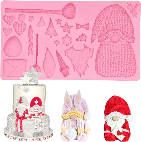 Miniatura 16 de Lujosos moldes grandes para fondant de campanas de Navidad, 3 piezas, hojas de acebo adornadas para decoración de pasteles, molde de silicona, P-115