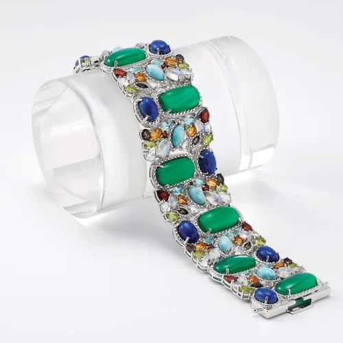 Miniatura 3 de Ross-Simons 90.00 ct. t.w. Multi-Gemstone Bracelet in Sterling Silver