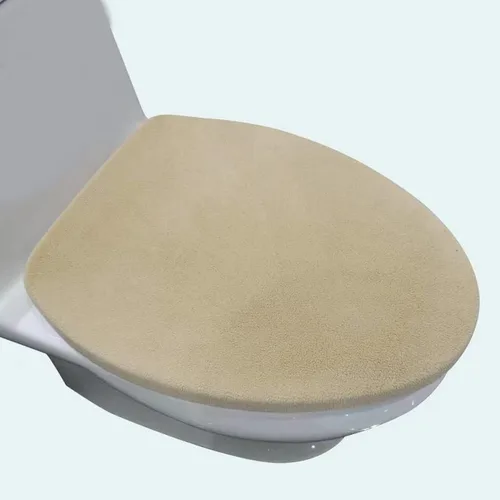 Miniatura 4 de Madeals Cubierta de microfibra para tapa de inodoro, suave y absorbente, cómoda cubierta de tapa de inodoro de baño, se adapta a la mayoría