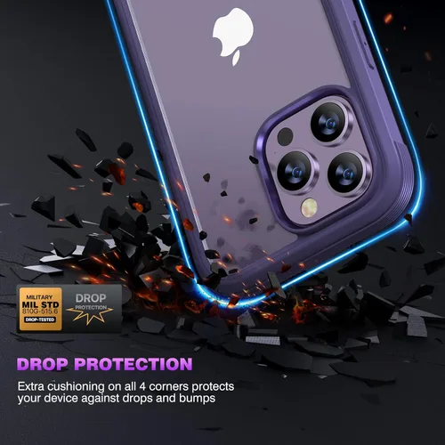 Miniatura 39 de Diaclara Funda diseñada para iPhone 16, mejorada [protección completa de la cámara], carcasa resistente de cuerpo completo con protector de pantalla