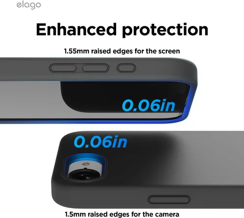 Miniatura 4 de elago Funda de silicona compatible con iPhone 17e y iPhone 16e, funda de silicona líquida de alta calidad, funda protectora de cuerpo completo, a