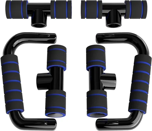 Miniatura 6 de READAEER Barras de Flexiones para Gimnasio, Equipo de Ejercicio, Fitness, 1 Par de Mangos de Flexiones con Agarre de Espuma Acolchada y Estructura