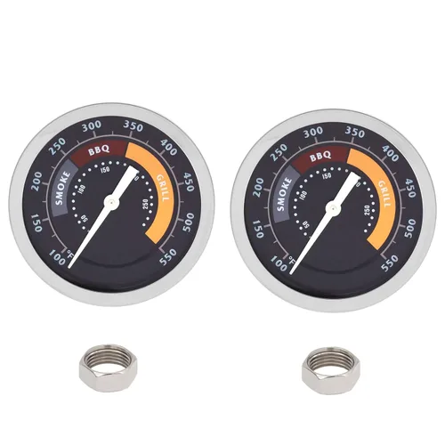 Miniatura 10 de Medidor de termómetro luminoso para barbacoa de 3 1/8 pulgadas para ahumadores CharBroil Oklahoma Joe's, Weber, Royal Gourmet, Char-Griller