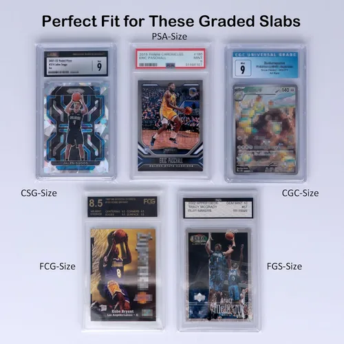 Miniatura 3 de Fundas graduadas resellables para losas de tamaño PSA, fundas de ajuste exacto compatibles con PSA, CSG, CGC, FGS, FCG y losas de tamaño similar