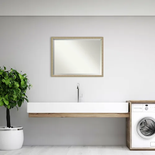 Miniatura 5 de Amanti Art Espejo de baño, espejo de pared color champán Paris para usar como espejo de tocador de baño sobre el fregadero (32.25 x 42.25 pulgadas)