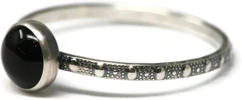 Miniatura 3 de Anillo de banda con cuentas delgadas de piedras preciosas de 0.236 in - Plata vintage
