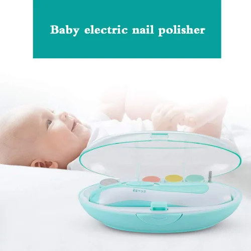 Miniatura 2 de Lima de uñas para bebé, lima de uñas eléctrica segura para bebés con luz, batería de uñas para recién nacidos, cortaúñas para uñas de bebé