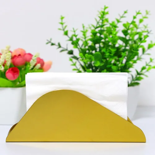 Miniatura 6 de Vertical Stainless Steel Napkin Holder Gold Freestanding Tissue Dispenser Sturdy Napkin Storage Rack for Restaurant Table and Home Kitchen Use