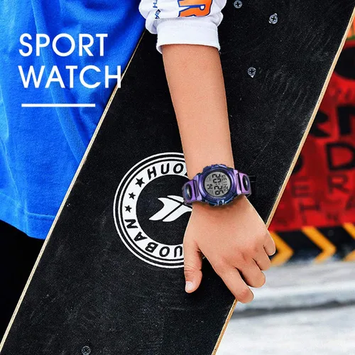 Miniatura 3 de Reloj analógico para niños, reloj para niños de 6 a 15 años, reloj digital para deportes al aire libre, multifuncional con cronógrafo LED 50 M