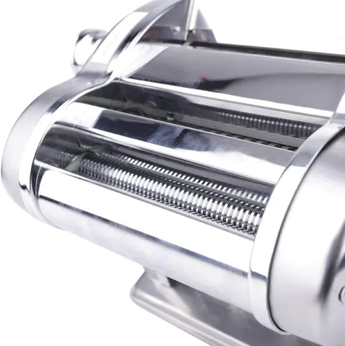 Miniatura 8 de Xuthusman 135 W Comercial Eléctrico Rodillo Sheeter Fideos Pasta Maker Máquina Máquina de Prensa Fideos Producción Inoxidable 0.157 in 110V