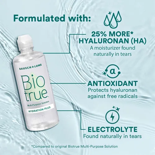 Miniatura 3 de Biotrue Solución para lentes de contacto Hydration Plus + gotas rehidratantes para lentes de contacto