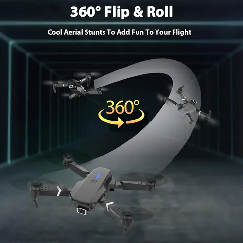 Miniatura 6 de MOCVOO Dron con cámara dual para adultos y niños, cuadricóptero RC plegable para principiantes, dron de juguete, video FPV 1080P, 3