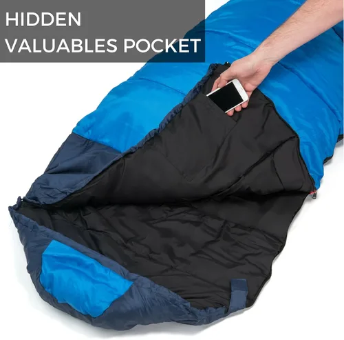 Miniatura 6 de Viking Trek 350x Saco de dormir ligero para adultos, cálido y transpirable, equipo de campamento compacto para senderismo y mochilero, artículos