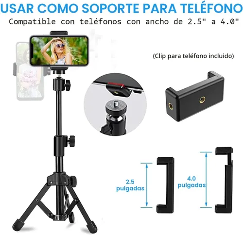 Miniatura 5 de Trípode para cámara web, trípode extensible para cámara/teléfono/cámara web, trípodes de escritorio, soporte para cámara web, compatible con cámaras