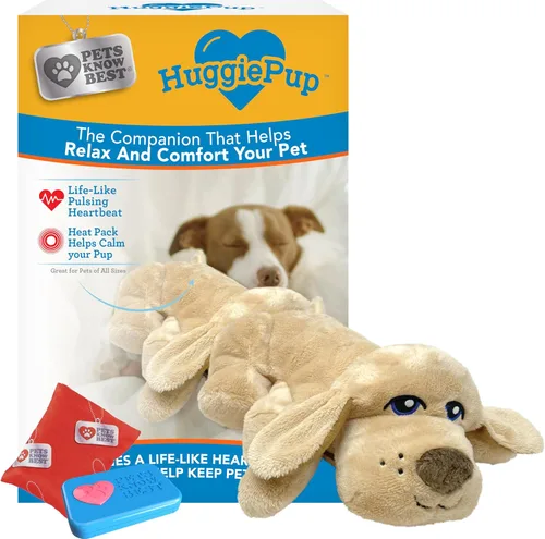 Miniatura 8 de Pets Know Best presents HuggiePup - Juguete de ayuda conductual para cachorros, ideal para entrenamiento de jaulas, latidos cardíacos pulsantes