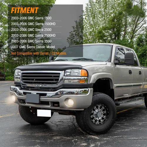 Miniatura 7 de Nilight Conjunto de luces antiniebla compatible con GMC Sierra 1500 1500HD 2500 2500HD 3500 de 2003 2004 2005 2006 Reemplazo para lado del conductor