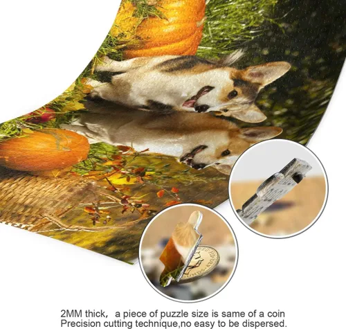 Miniatura 3 de Rompecabezas de perro Welsh Corgi Pembroke de 500 piezas para adolescentes y adultos, 20.5 x 14.9 pulgadas