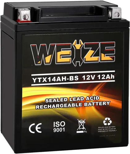 Miniatura 20 de Weize YTX20L-BS - Batería de alto rendimiento para deportes de potencia - Sellada, libre de mantenimiento, AGM para motocicleta, ATV, UTV, moto