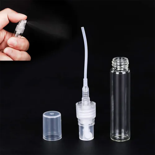Miniatura 3 de 30 botellas de perfume de vidrio transparente recargables de 0.2 fl oz/0.17 onzas líquidas, botella de perfume para atomizadores cosméticos, botella