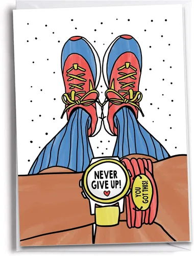 Miniatura 30 de Felicitaciones por terminar una tarjeta de felicitación de maratón 26.2 Millas Inspirado en correr