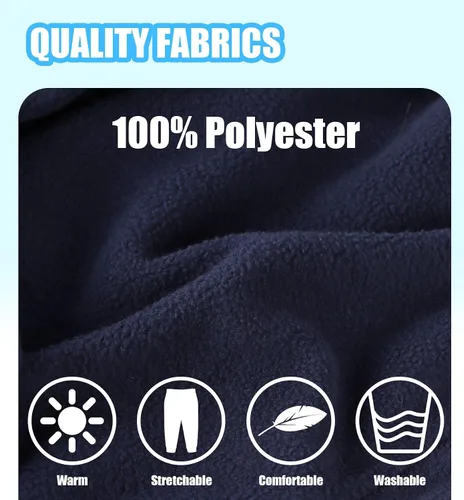 Miniatura 3 de GLASH Kids Pantalones deportivos para niños y niñas, 4 piezas, pantalones casuales de microforro polar con calefacción