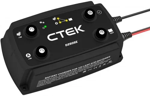 CTEK D250SE, 20A, Cargador de Batería de 12V para Baterías de Arranque y de Servicio en Vehículos RV, Camiones y para Overlanding, Mantenedor de
