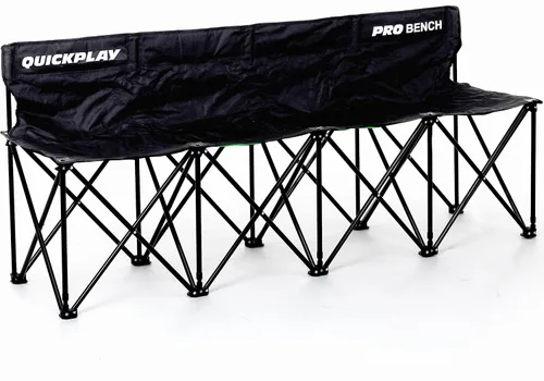 QUICKPLAY PRO - Banco plegable portátil – Disponible en 4, 6 y 9 asientos y refugio de 6 asientos | Asientos resistentes y de instalación rápida
