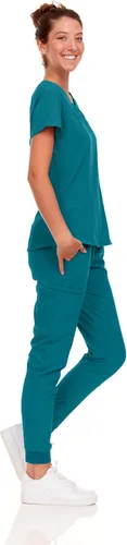 Miniatura 56 de Natural Uniforms Conjunto de ropa quirúrgica elástica para mujer con tallas regulares y pequeñas