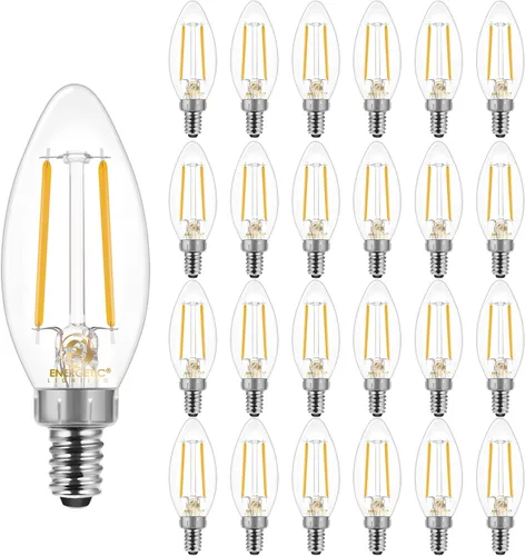 Miniatura 13 de Energetic - Bombilla LED E12 clásica regulable transparente, equivalente a 60 W, 550 lúmenes, blanco frío 4000 K, bombilla de filamento de vidrio