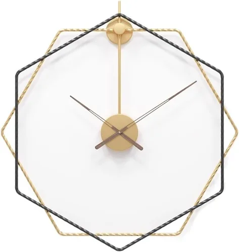 Home Decoration Clock Metal Wall Clock Vintage Industrial Decorative Rustic Wall Clocks for Living Room Home Office Decor Clock Wall(B,50 * 50cm)