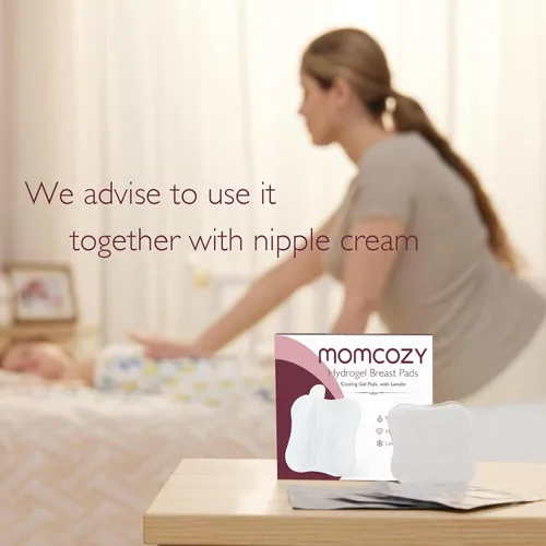 Miniatura 8 de Momcozy Almohadillas de hidrogel para pezones con lanolina calmante, las almohadillas de lactancia de gel Soothies proporcionan un alivio