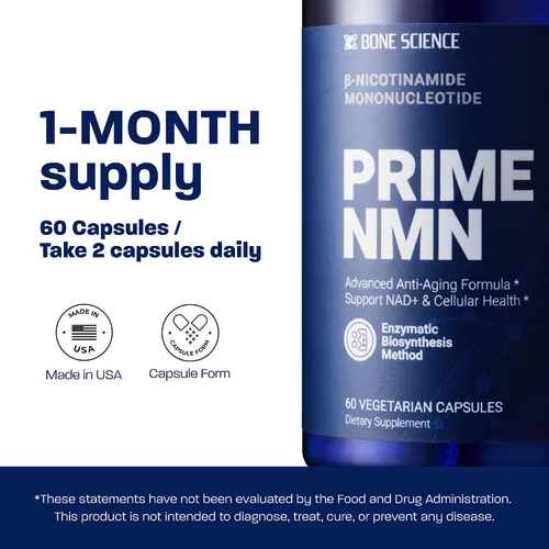 Miniatura 8 de BONE SCIENCE Uthever NMN & Pterostilbene Complejo 6 en 1 con resveratrol, glutatión y bioperina, precursor estabilizado de NAD+ de alta pureza