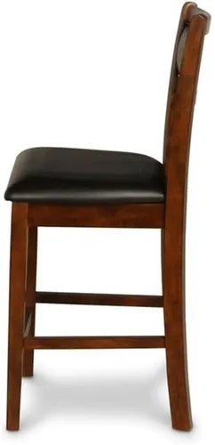 Miniatura 11 de New Classic Furniture Gia - Juego redondo de 5 piezas de altura de mostrador con 1 mesa de comedor y 4 sillas, 42 pulgadas, marrón