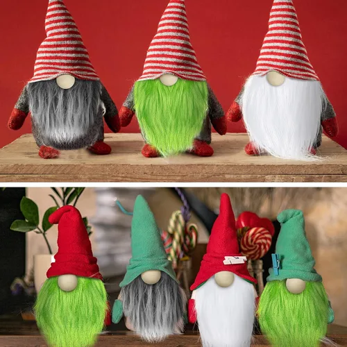 Miniatura 6 de 60 piezas de conjuntos de barba de gnomo, barba de gnomo de piel sintética precortada, cono de espuma, espuma hecha a mano, bolas de madera