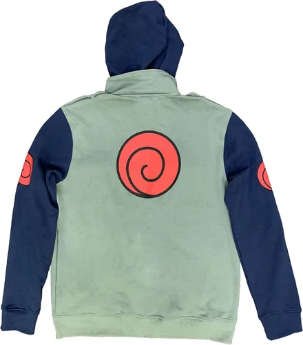 Miniatura 2 de Ripple Junction Naruto Shippuden Kakashi Hatake Cosplay Military-Style Sudadera con capucha para hombre con diadema