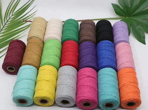 Miniatura 3 de Cuerda de algodón para panaderos: cuerda de pan púrpura claro de 0.079 in, cuerda de 656 pies para envolver regalos 06 Púrpura Claro